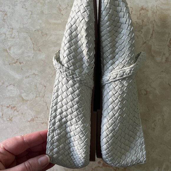 House of Harlow 1960 Sz 9.5 Bistro Woven White Ballet Flats - Picture 11 of 12